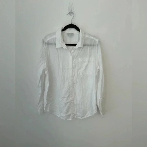 Liz Claiborne white 100% lyocell minimalist blouse - Picture 1 of 9